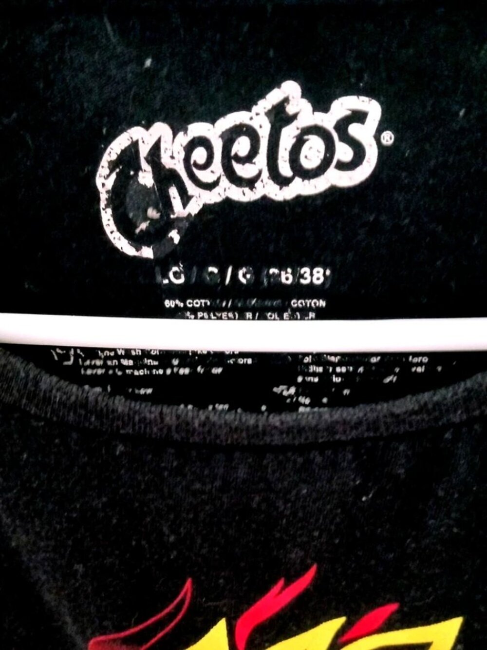 Cheetos Flaming Hot Men's Graphic Print Shirt Size Large Black - Picture 4 of 6